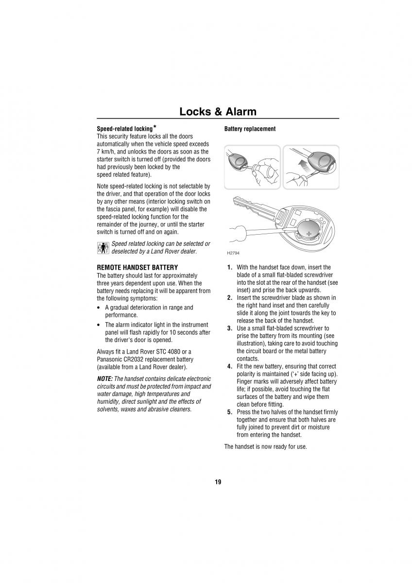 Land Rover Discovery II 2 owners manual / page 12