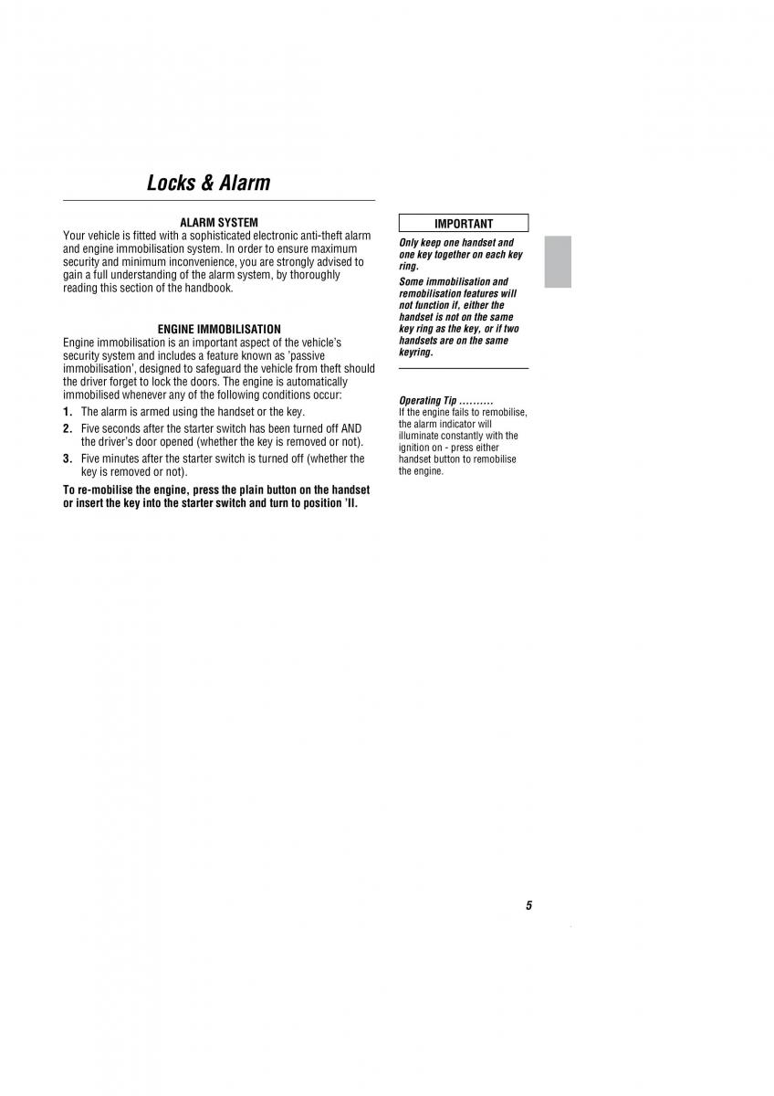 manual  Land Rover Freelander I 1 owners manual / page 6