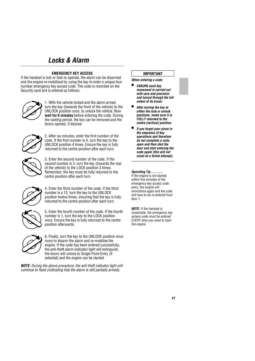 manual  Land Rover Freelander I 1 owners manual / page 12