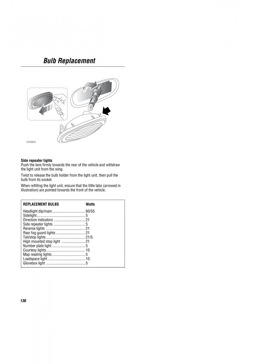 Land Rover Freelander I 1 owners manual / page 137
