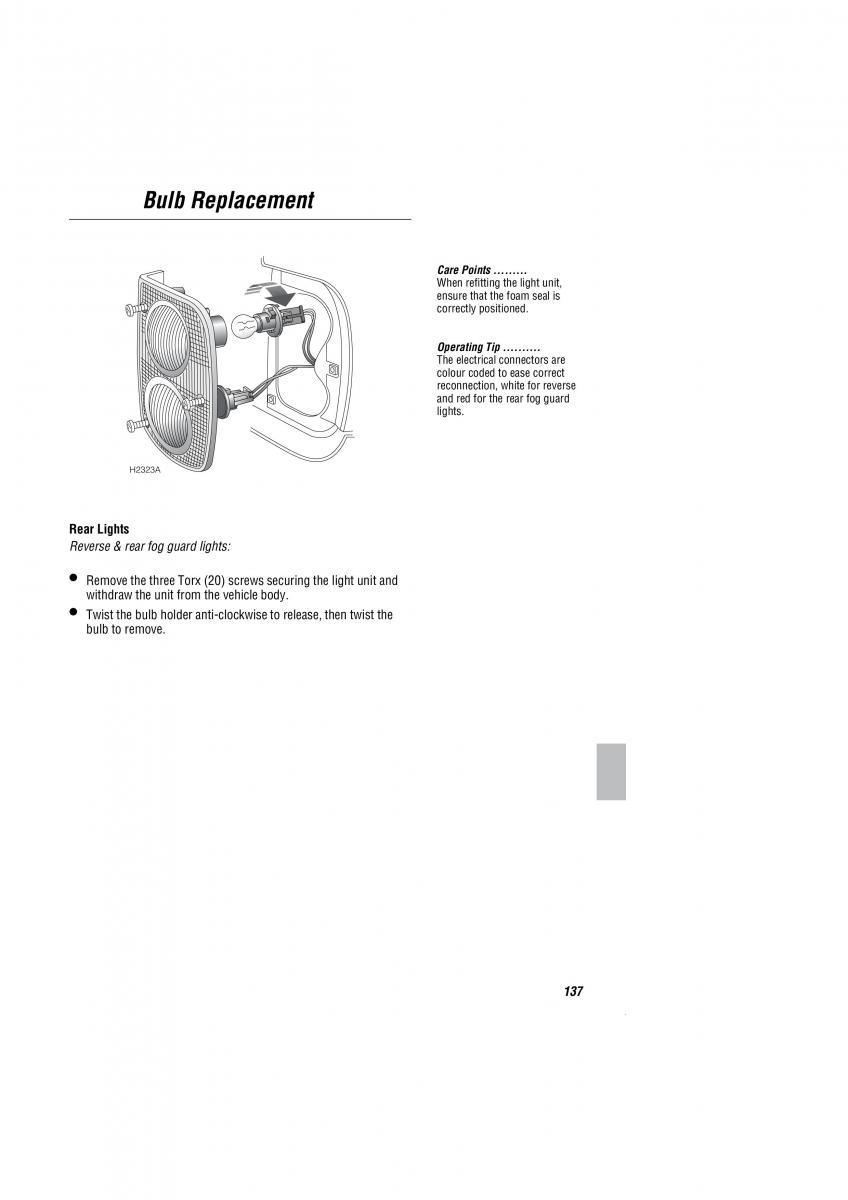 Land Rover Freelander I 1 owners manual / page 138