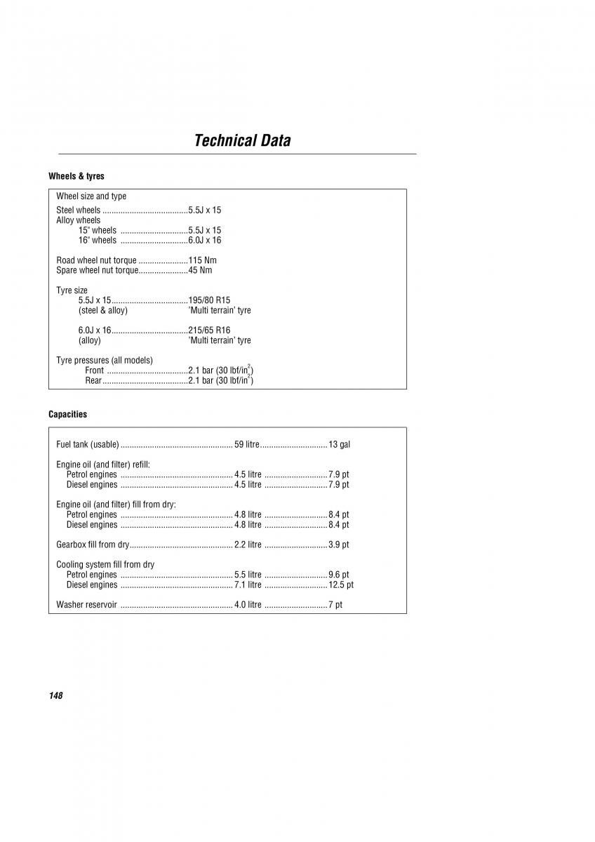 manual  Land Rover Freelander I 1 owners manual / page 149