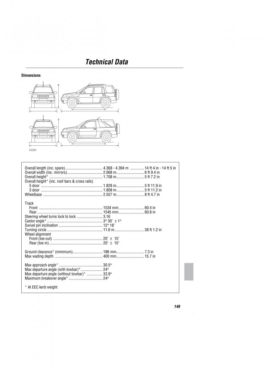 manual  Land Rover Freelander I 1 owners manual / page 150