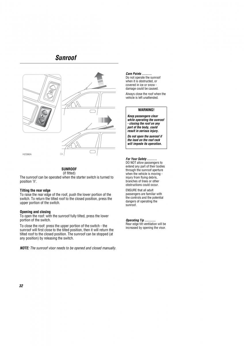 Land Rover Freelander I 1 owners manual / page 33