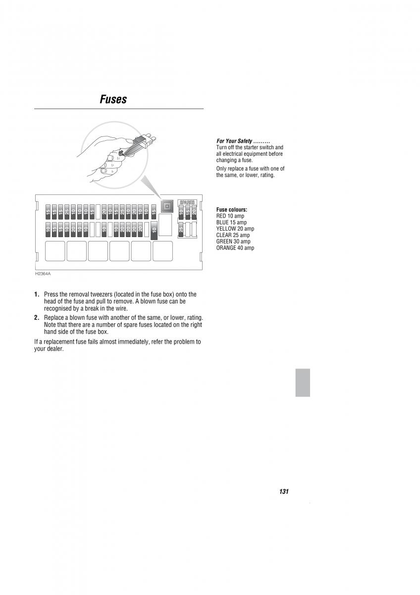 Land Rover Freelander I 1 owners manual / page 132