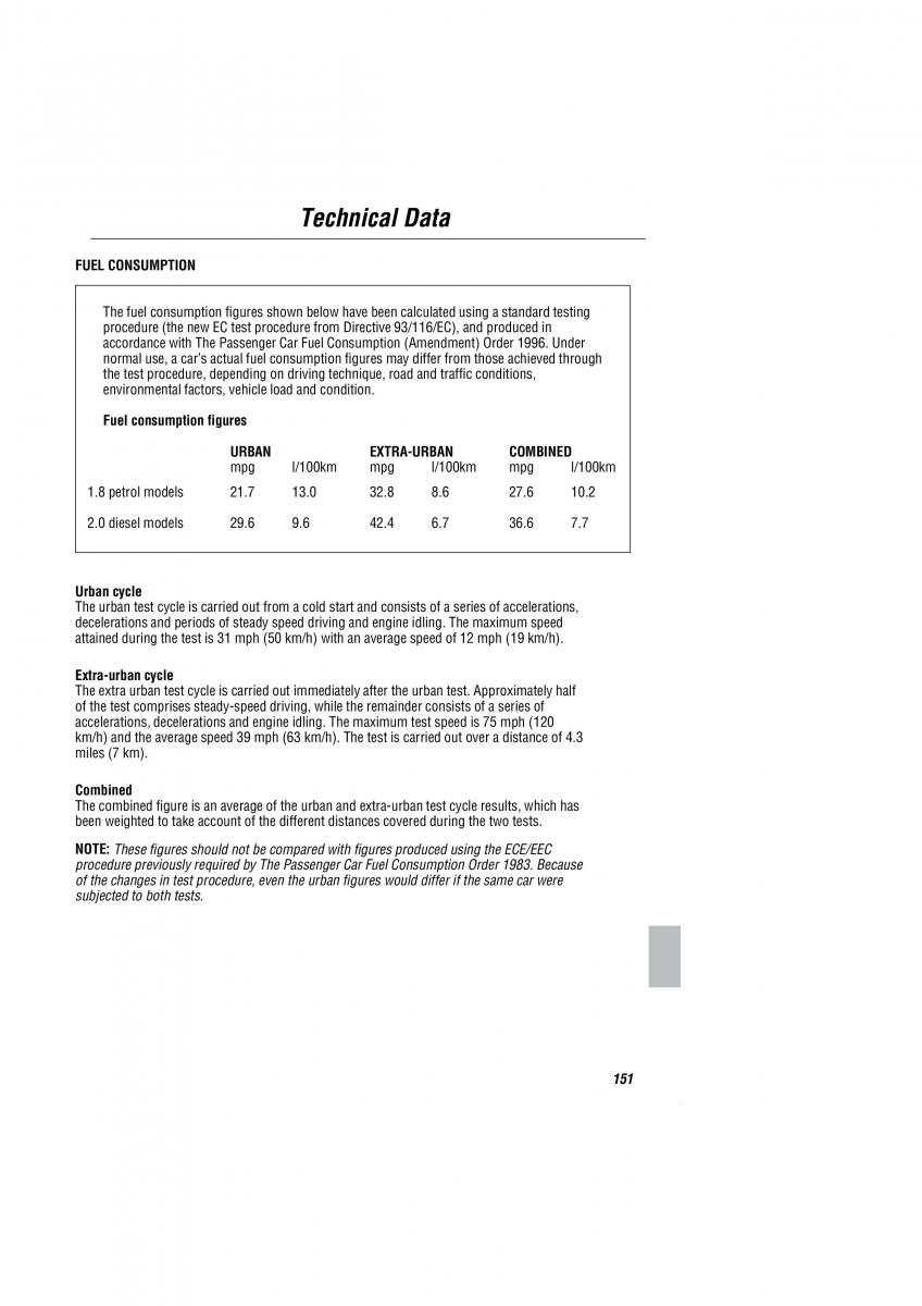 manual  Land Rover Freelander I 1 owners manual / page 152