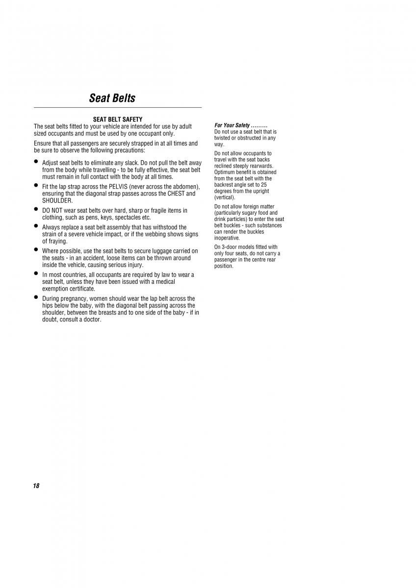 Land Rover Freelander I 1 owners manual / page 19