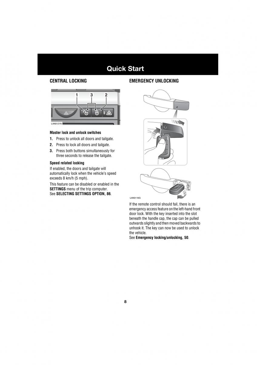 manual  Land Rover Range Rover III 3 L322 owners manual / page 8