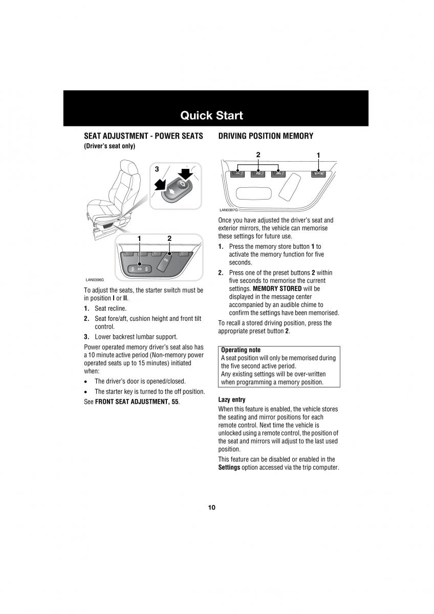 manual  Land Rover Range Rover III 3 L322 owners manual / page 10