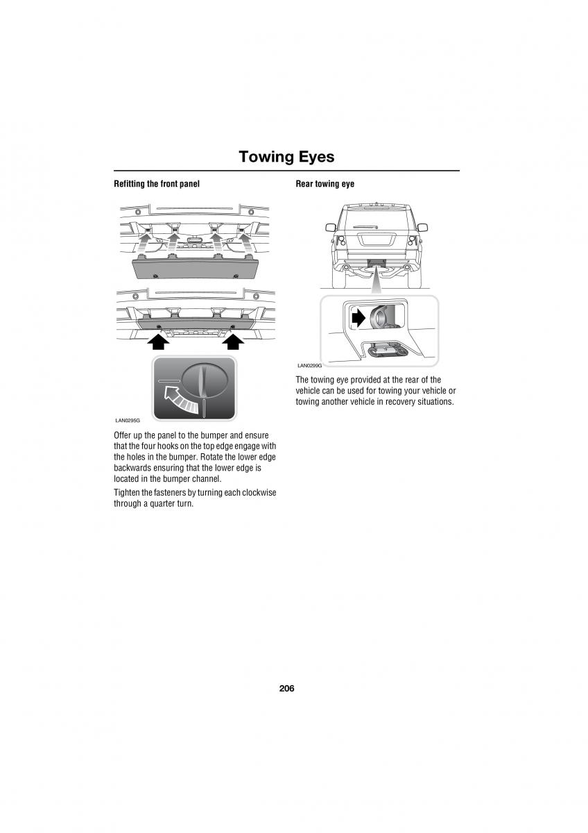 Land Rover Range Rover III 3 L322 owners manual / page 206