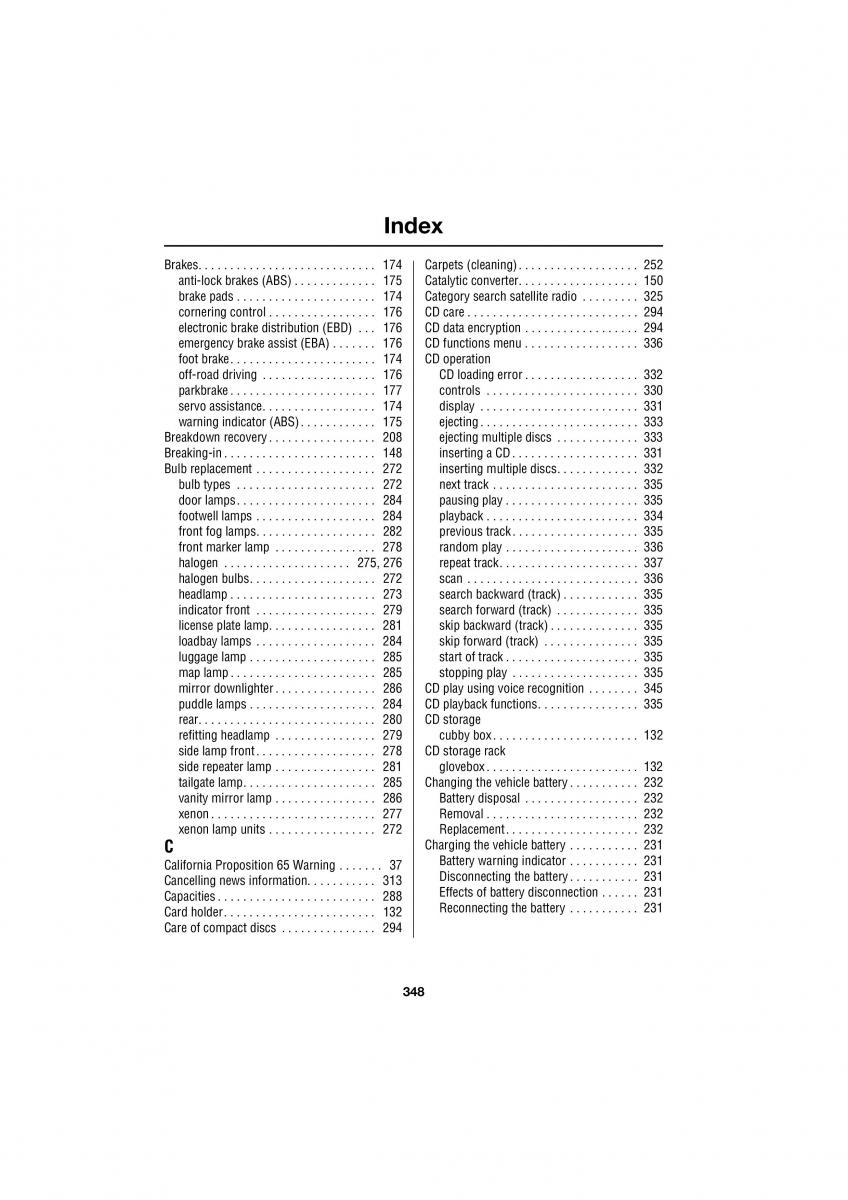 manual  Land Rover Range Rover III 3 L322 owners manual / page 348