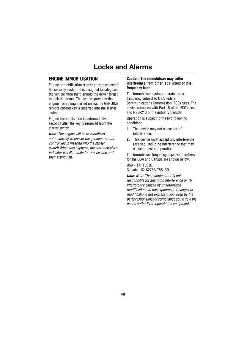 Land Rover Range Rover III 3 L322 owners manual / page 48