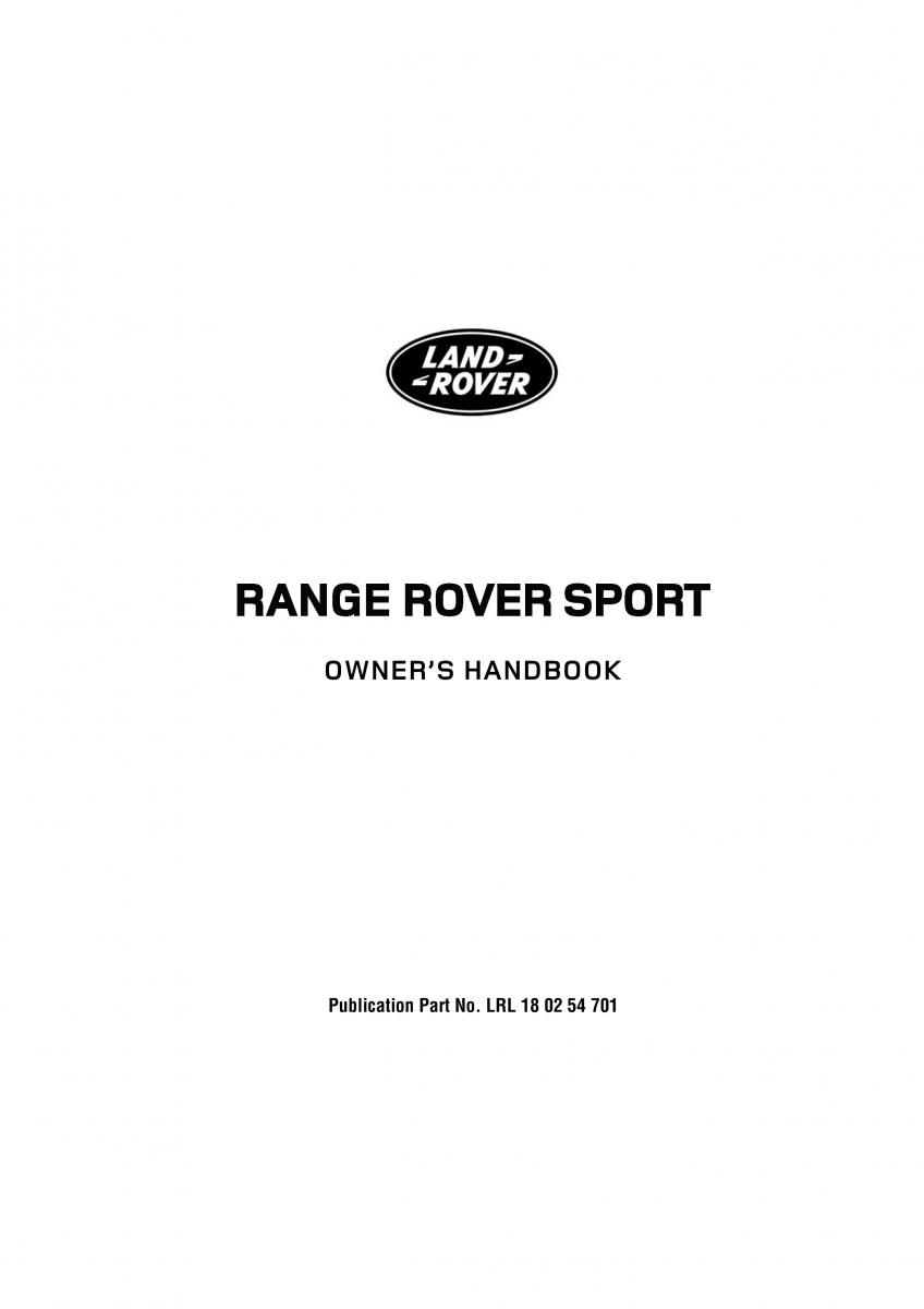 Land Rover Range Rover III 3 L322 owners manual / page 1