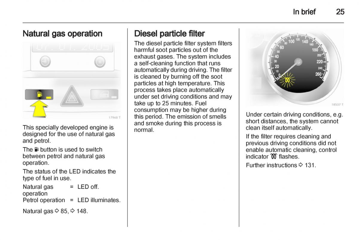 Opel Zafira B owners manual / page 25