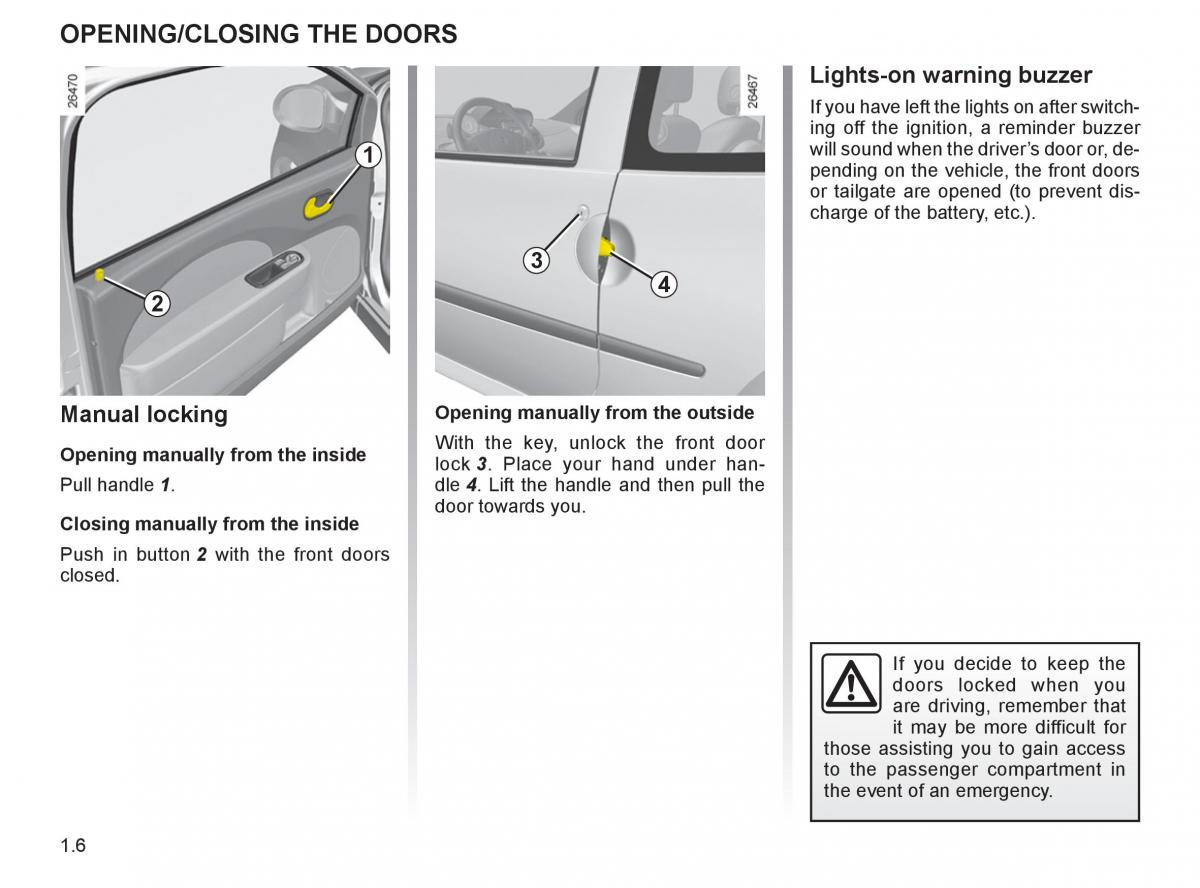 Renault Twingo II 2 owners manual / page 13