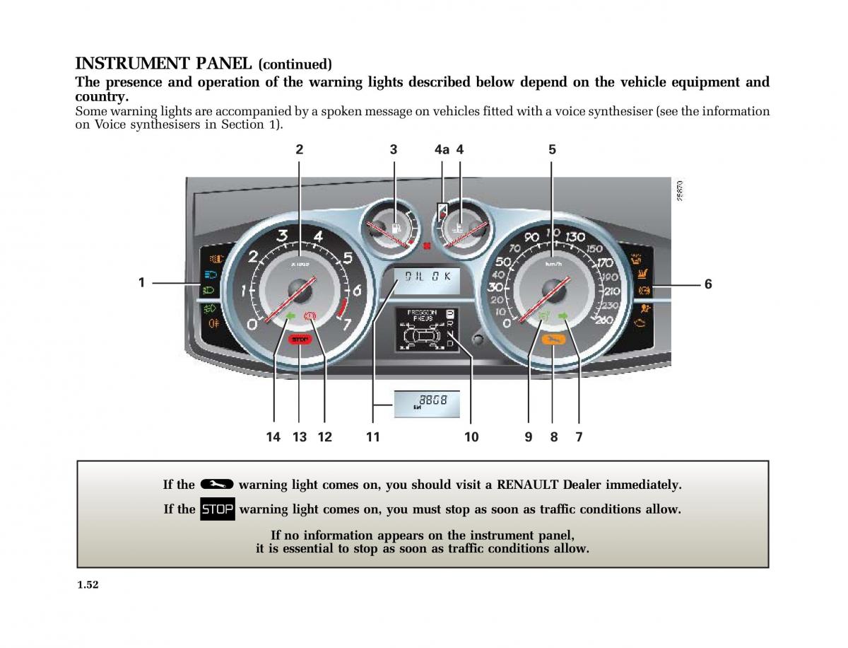 Renault Vel Satis owners manual / page 61