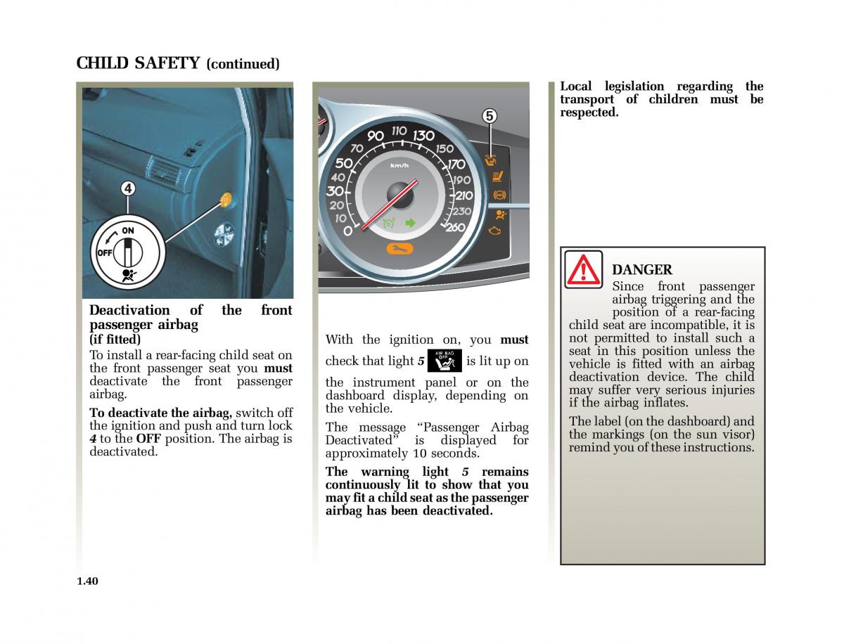 Renault Vel Satis owners manual / page 49