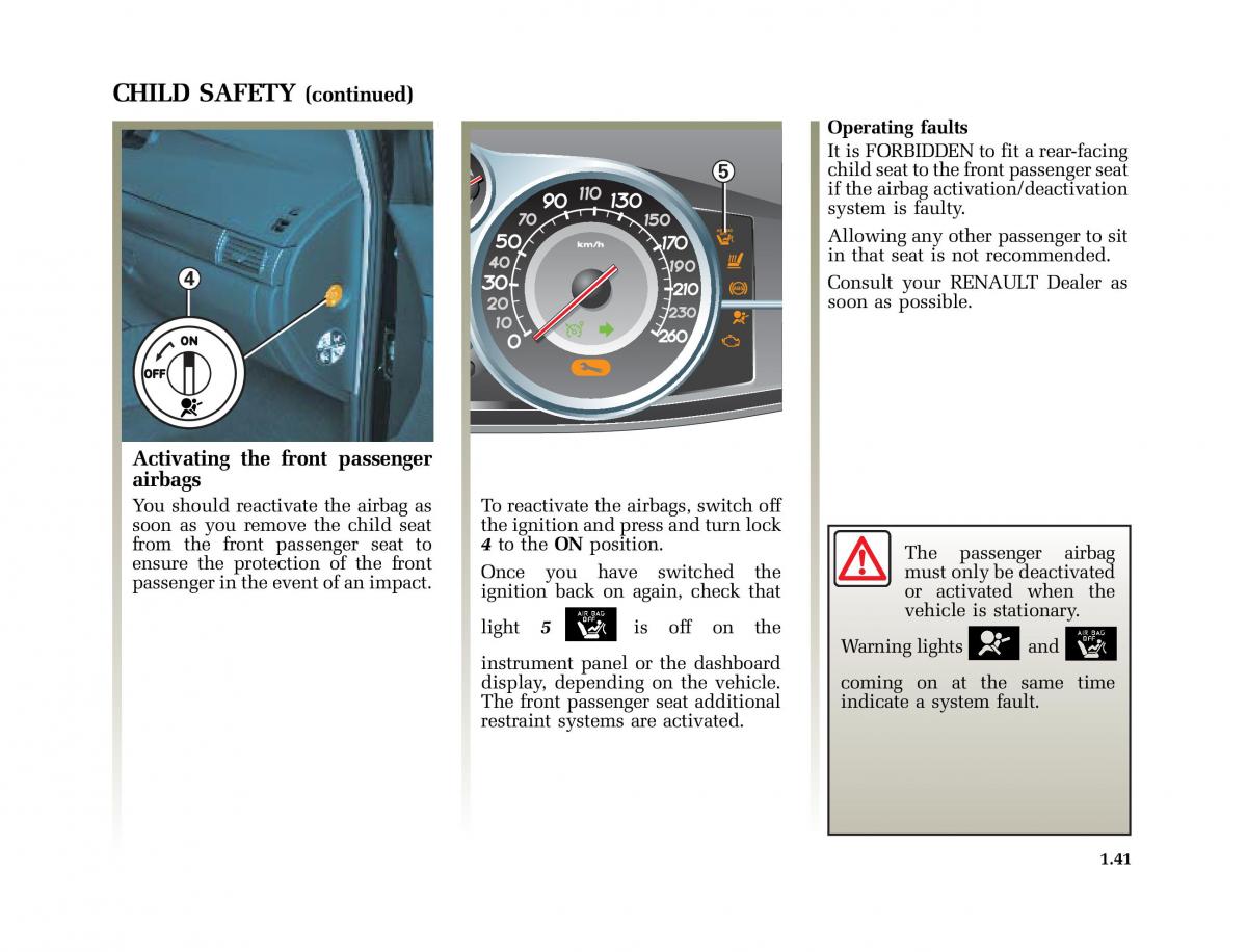 Renault Vel Satis owners manual / page 50