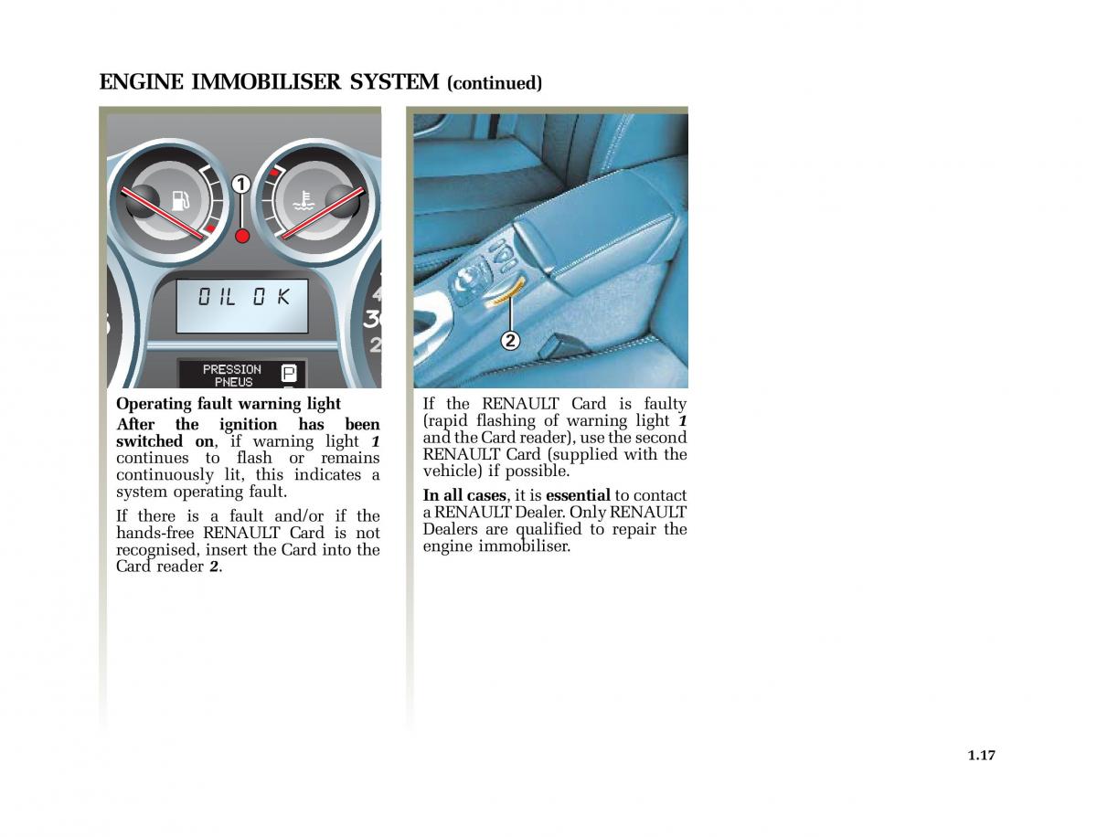 Renault Vel Satis owners manual / page 26
