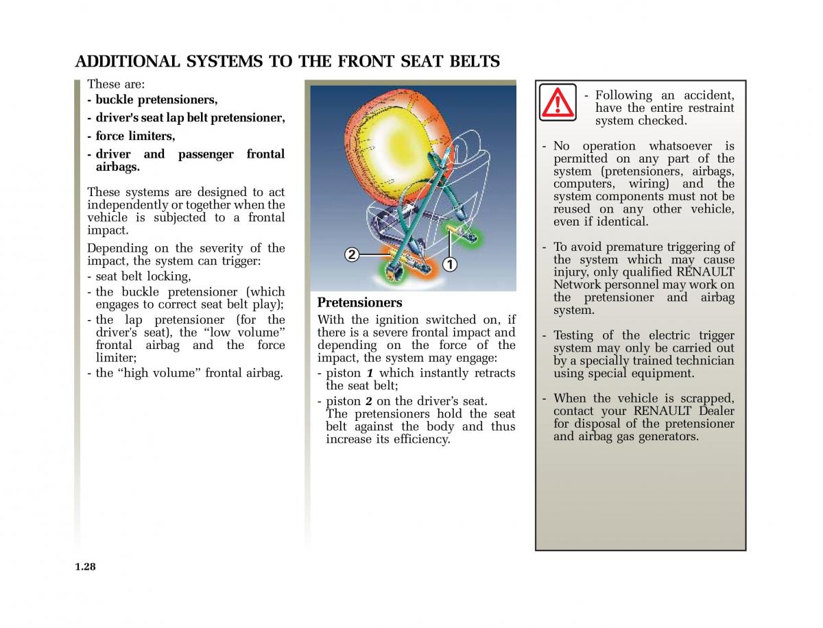 Renault Vel Satis owners manual / page 37