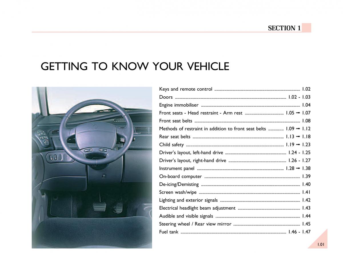 manual  Renault Espace III 3 owners manual / page 6
