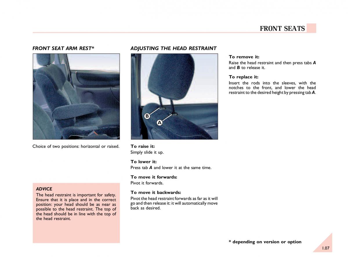 manual  Renault Espace III 3 owners manual / page 12
