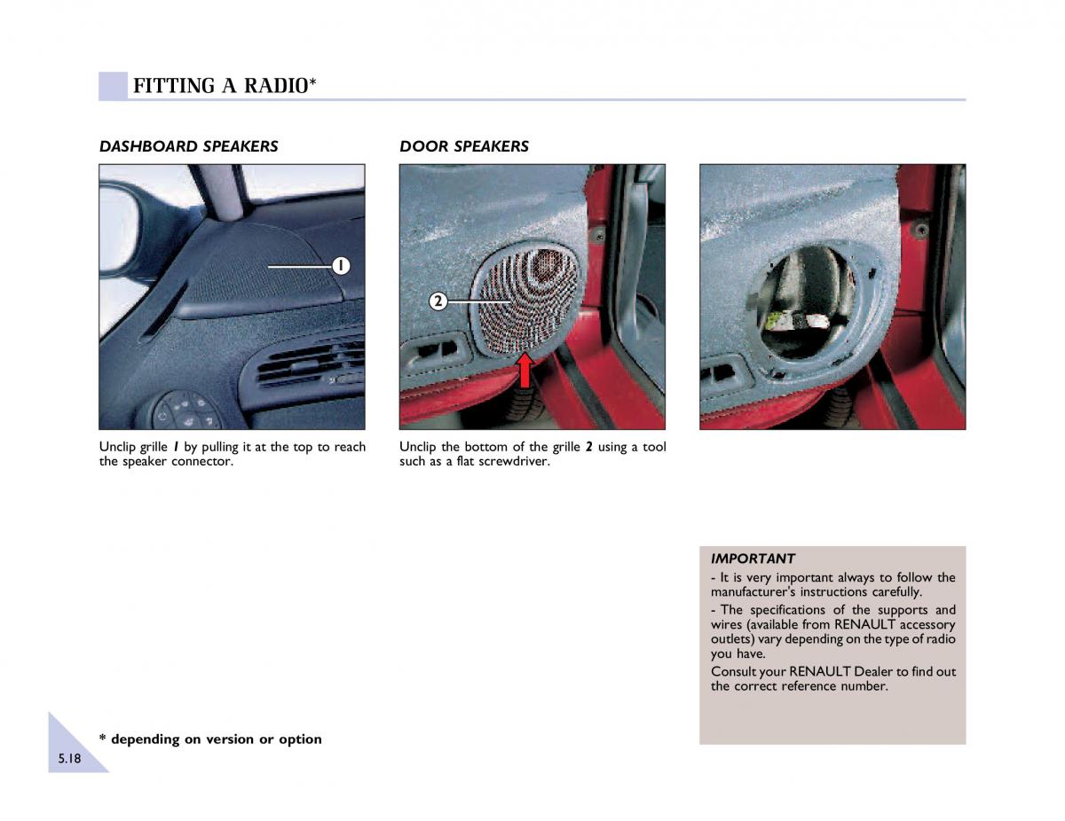 manual  Renault Espace III 3 owners manual / page 149