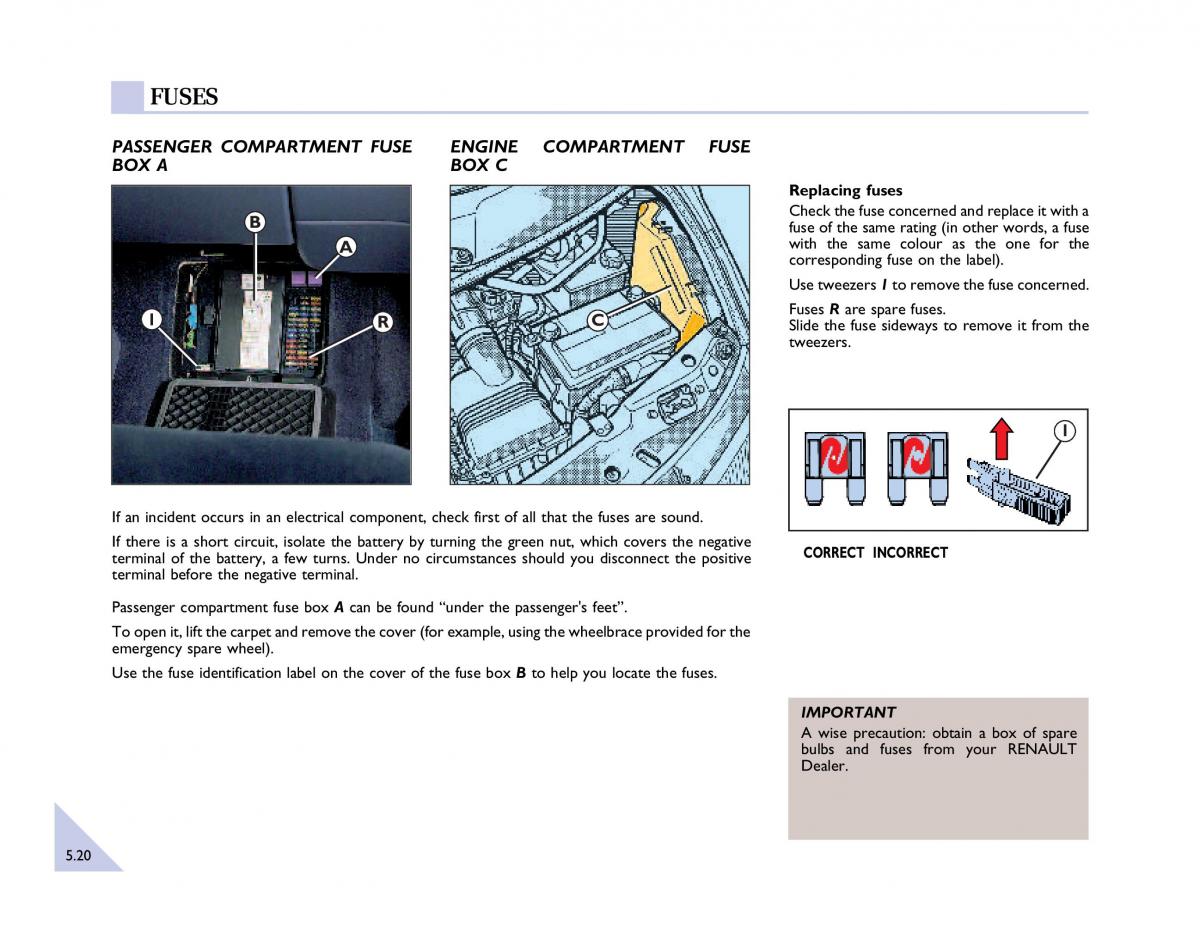 Renault Espace III 3 owners manual / page 151