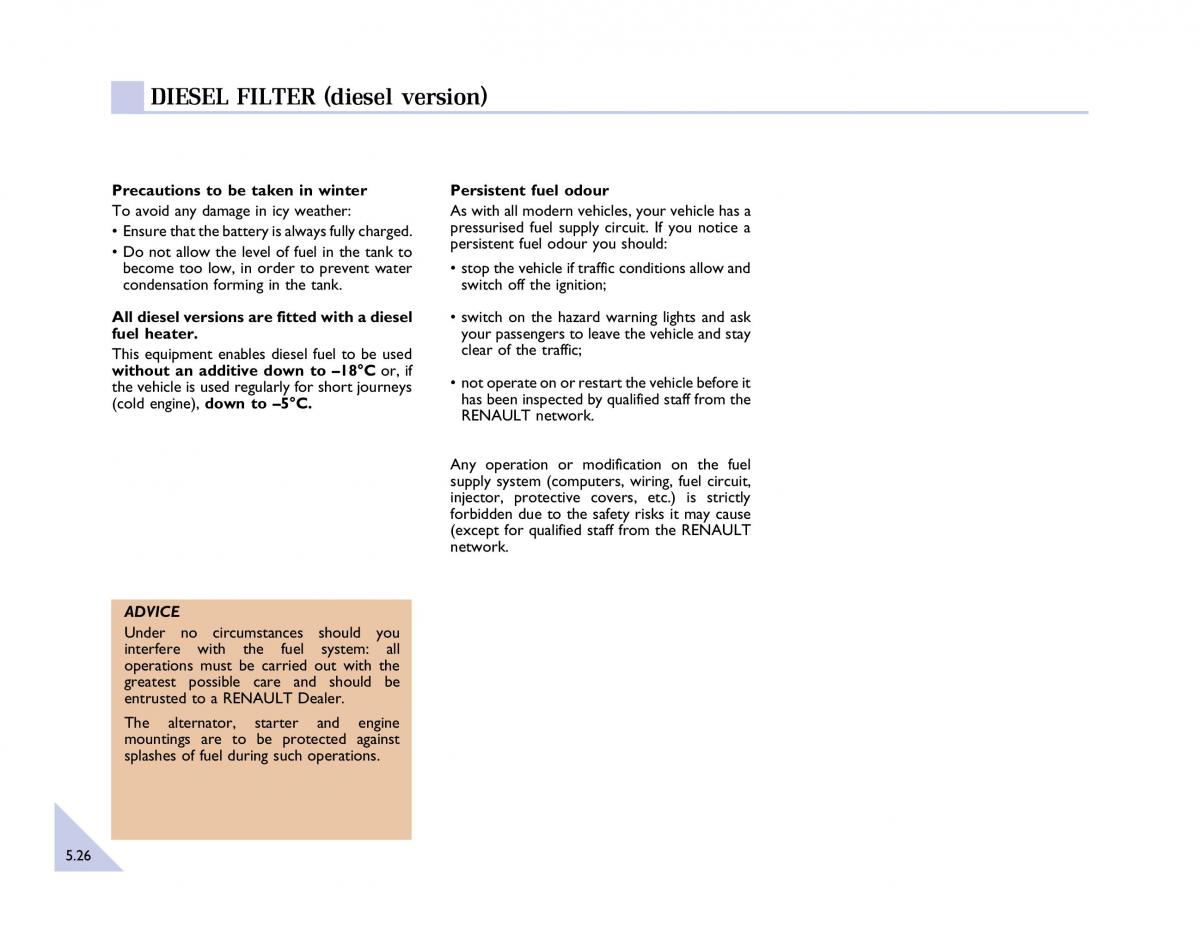 Renault Espace III 3 owners manual / page 157