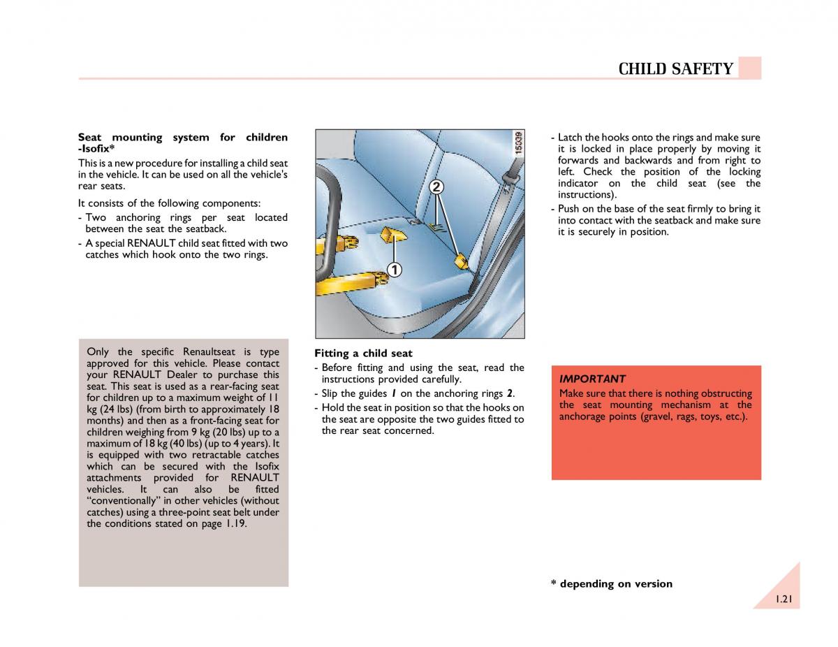 Renault Espace III 3 owners manual / page 26