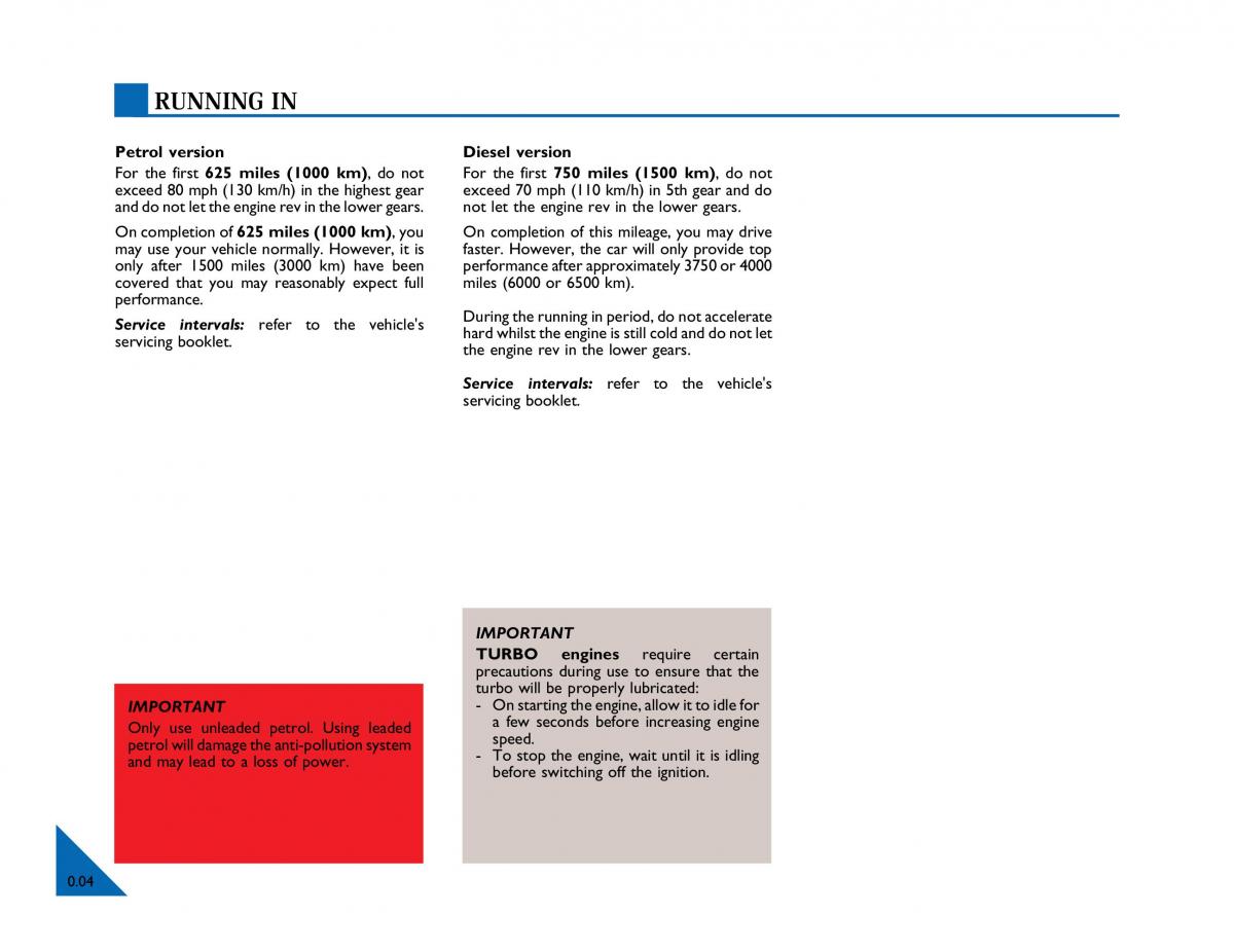 manual  Renault Espace III 3 owners manual / page 5