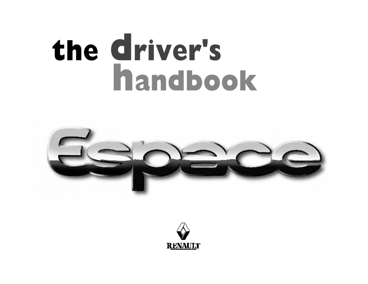 Renault Espace III 3 owners manual / page 1