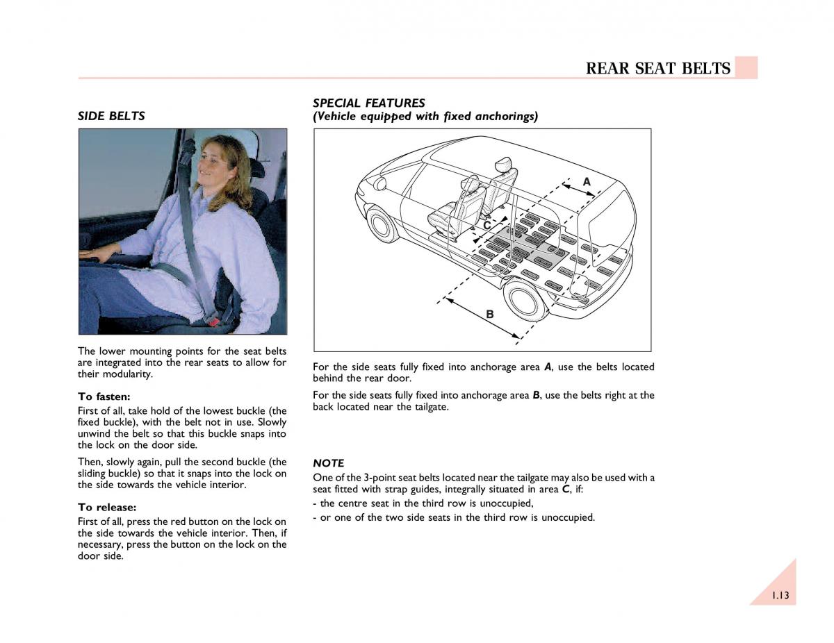 Renault Espace III 3 owners manual / page 18