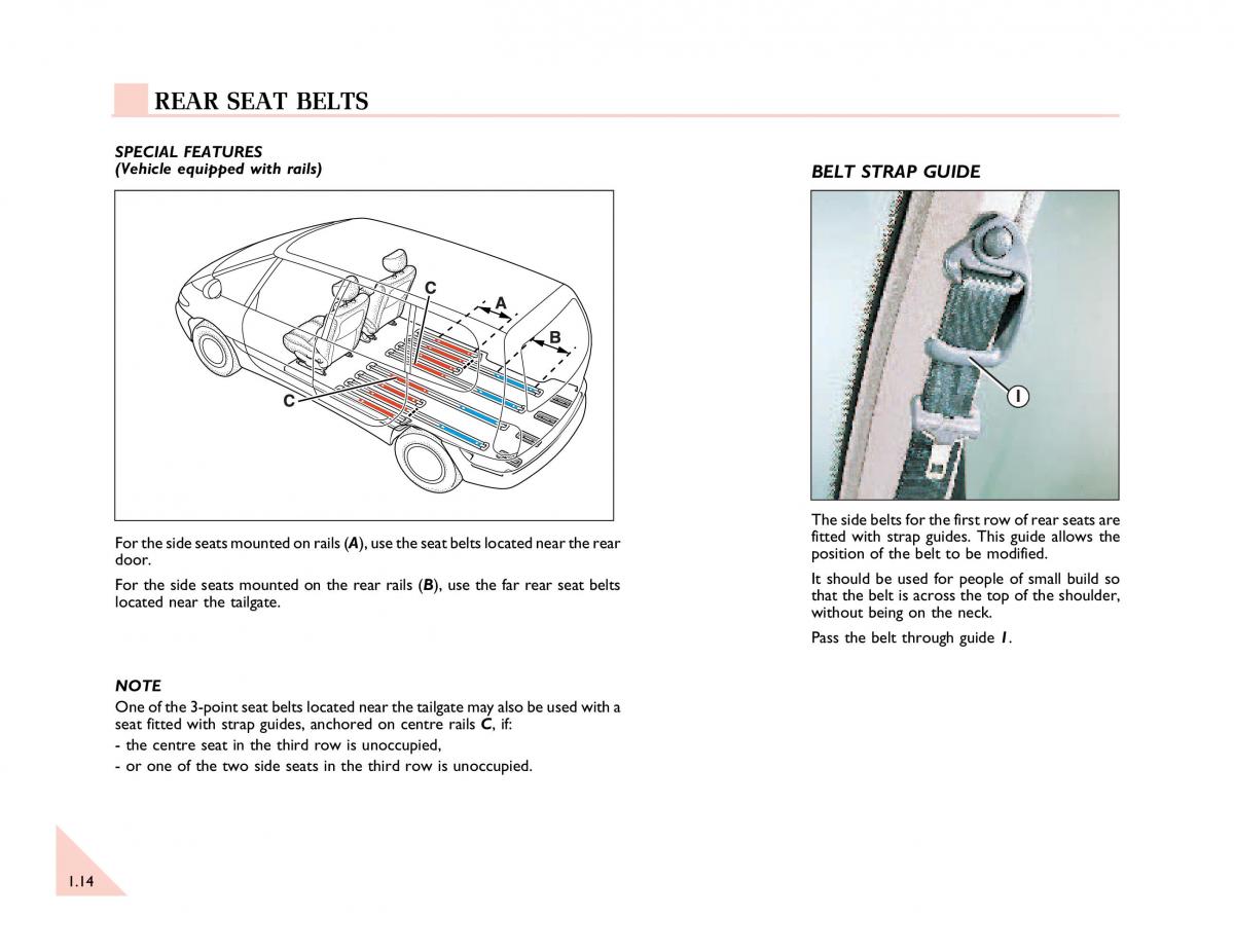 Renault Espace III 3 owners manual / page 19