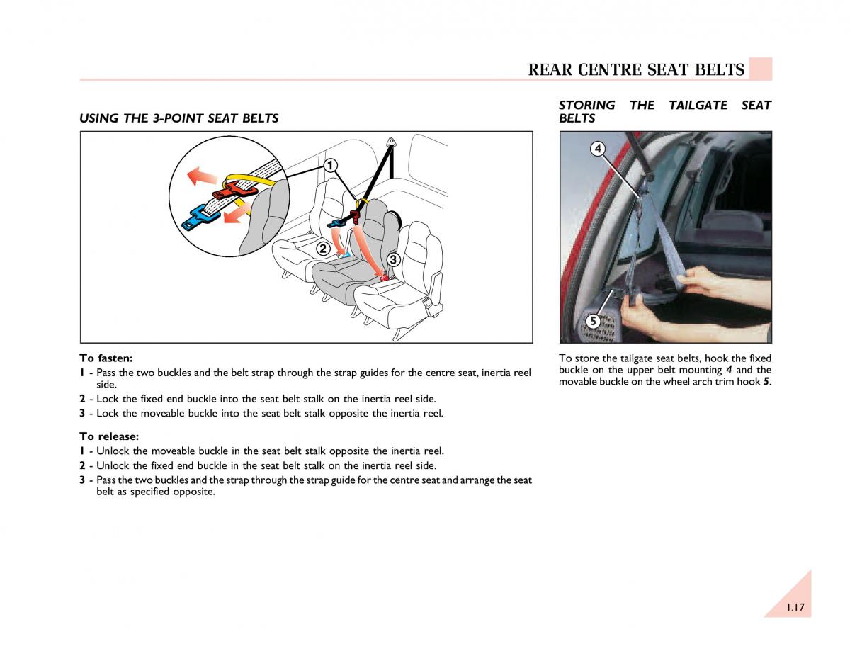 Renault Espace III 3 owners manual / page 22
