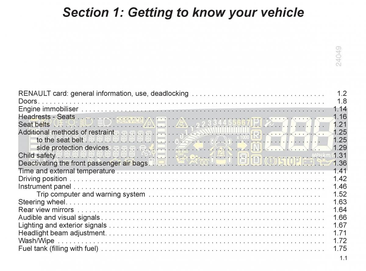 Renault Espace IV 4 owners manual / page 10