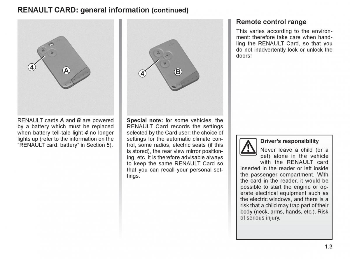 Renault Espace IV 4 owners manual / page 12