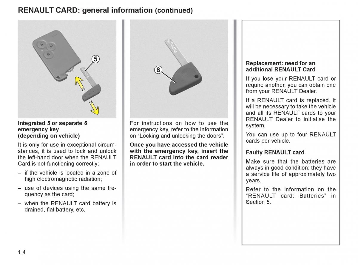 Renault Espace IV 4 owners manual / page 13