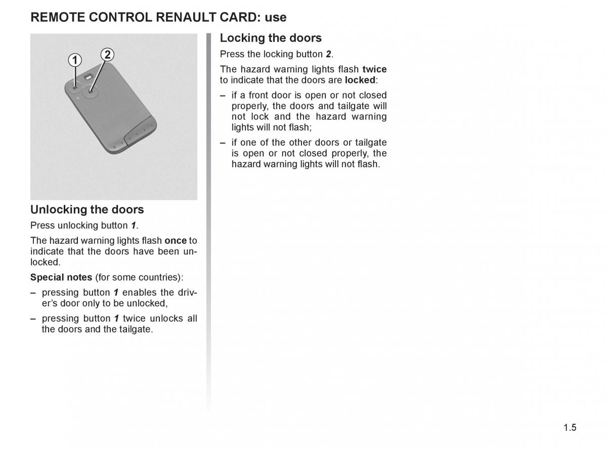 Renault Espace IV 4 owners manual / page 14