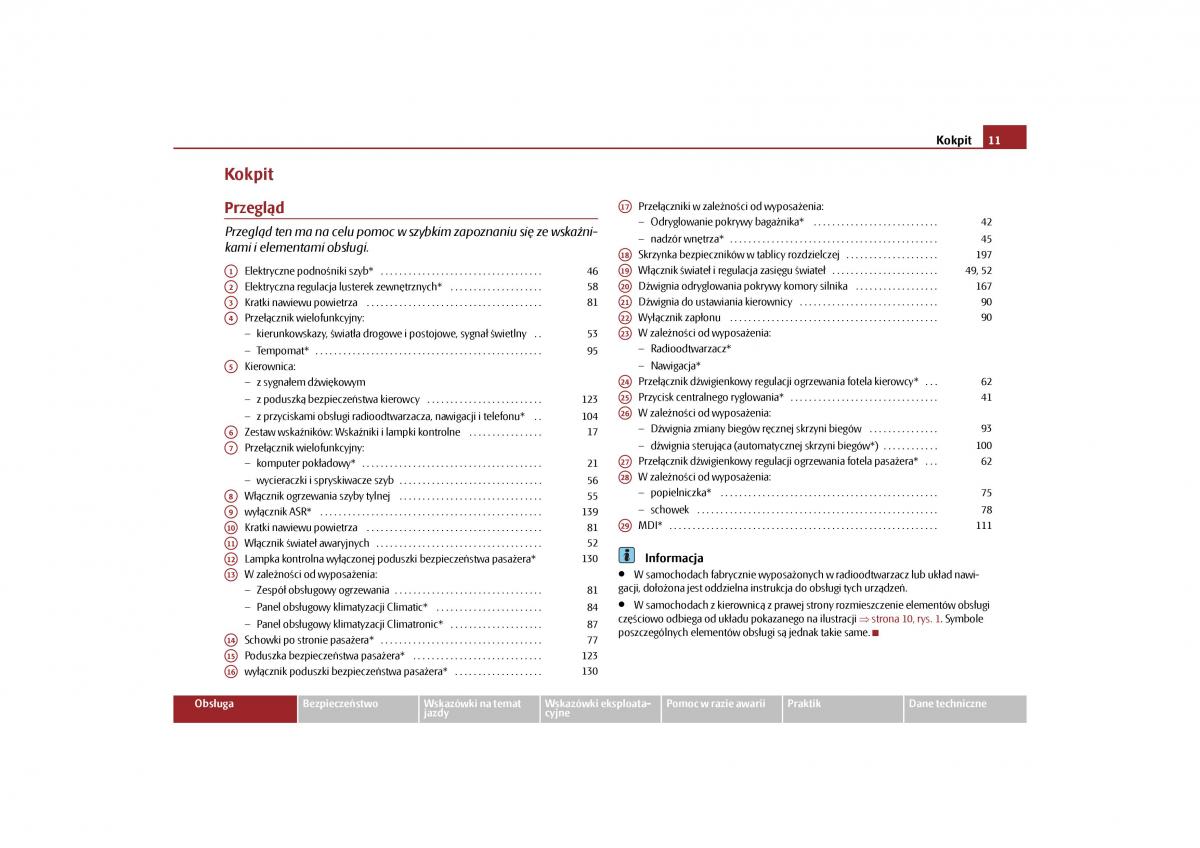 manual  Skoda Roomster instrukcja / page 13