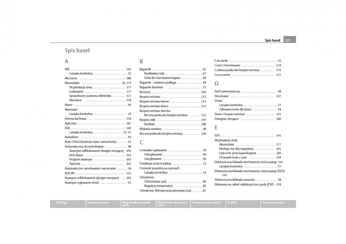 Skoda Roomster instrukcja obslugi / page 229