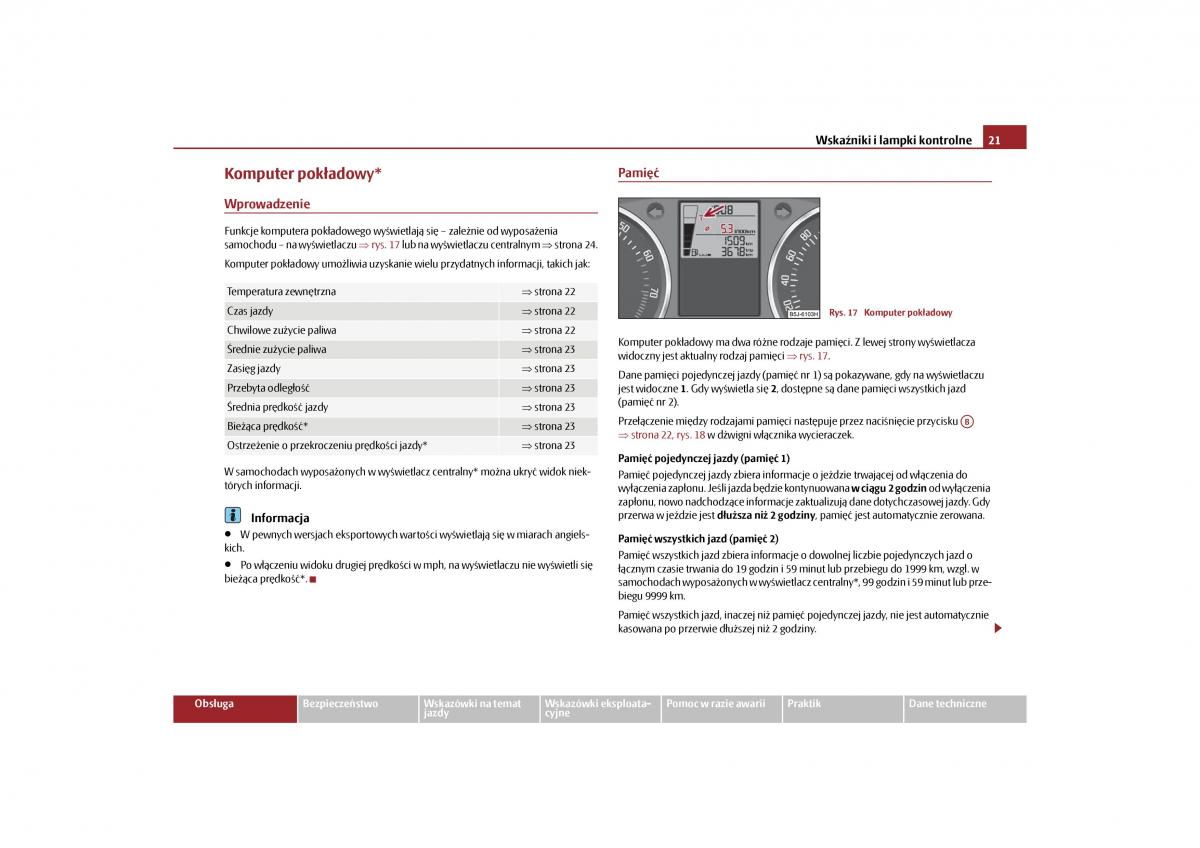 Skoda Roomster instrukcja obslugi / page 23