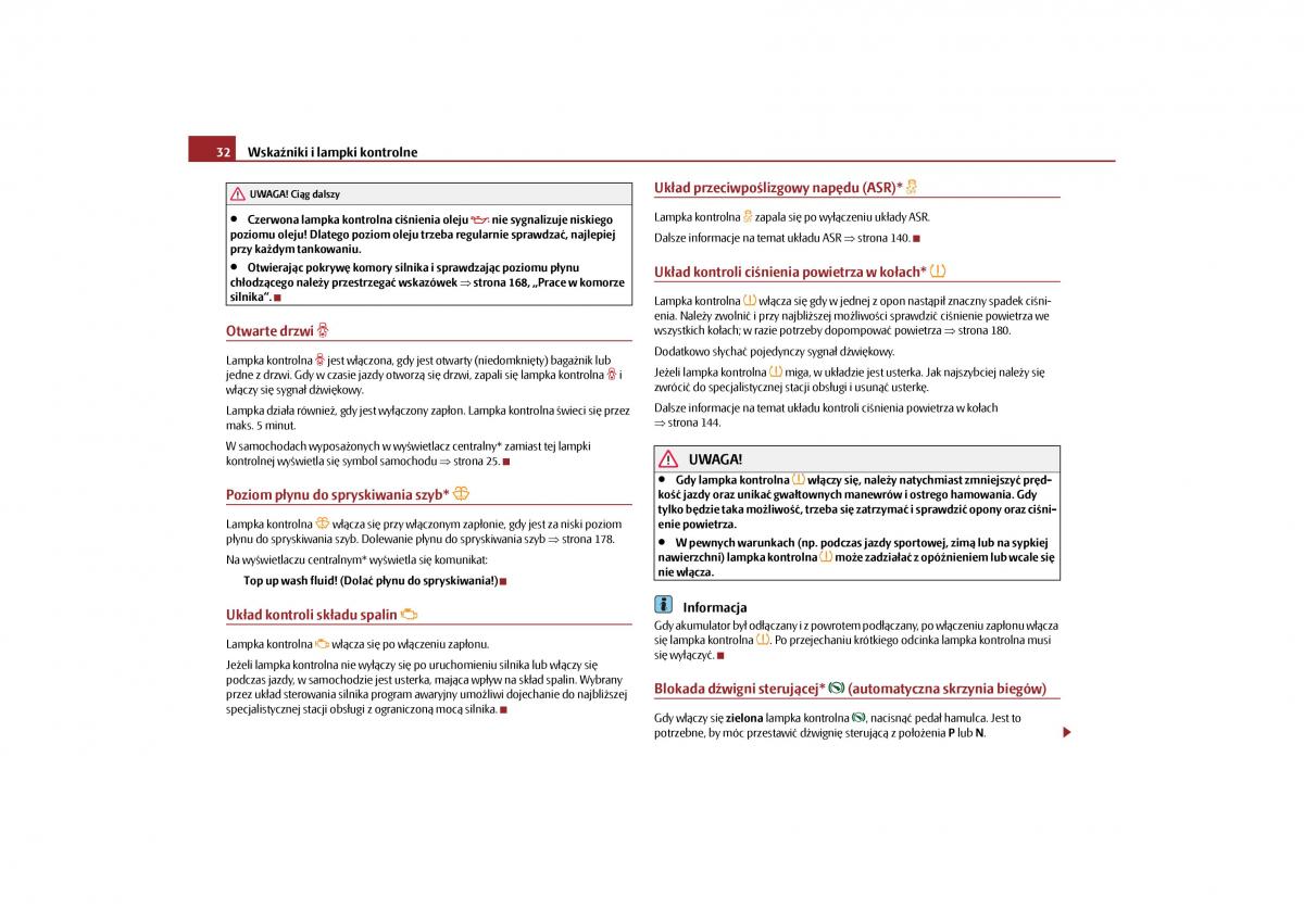 Skoda Roomster instrukcja obslugi / page 34