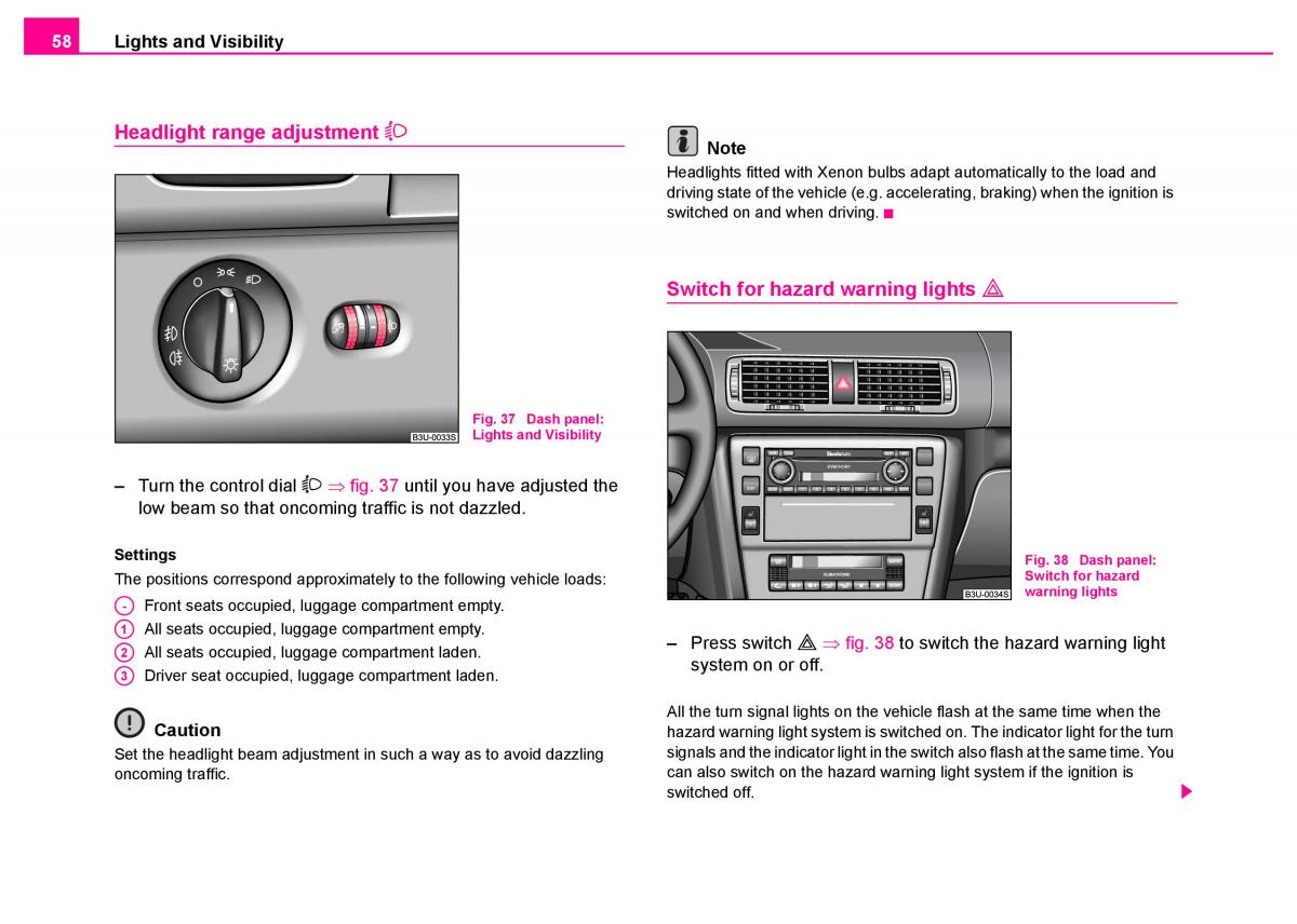 Skoda Superb I 1 owners manual / page 59