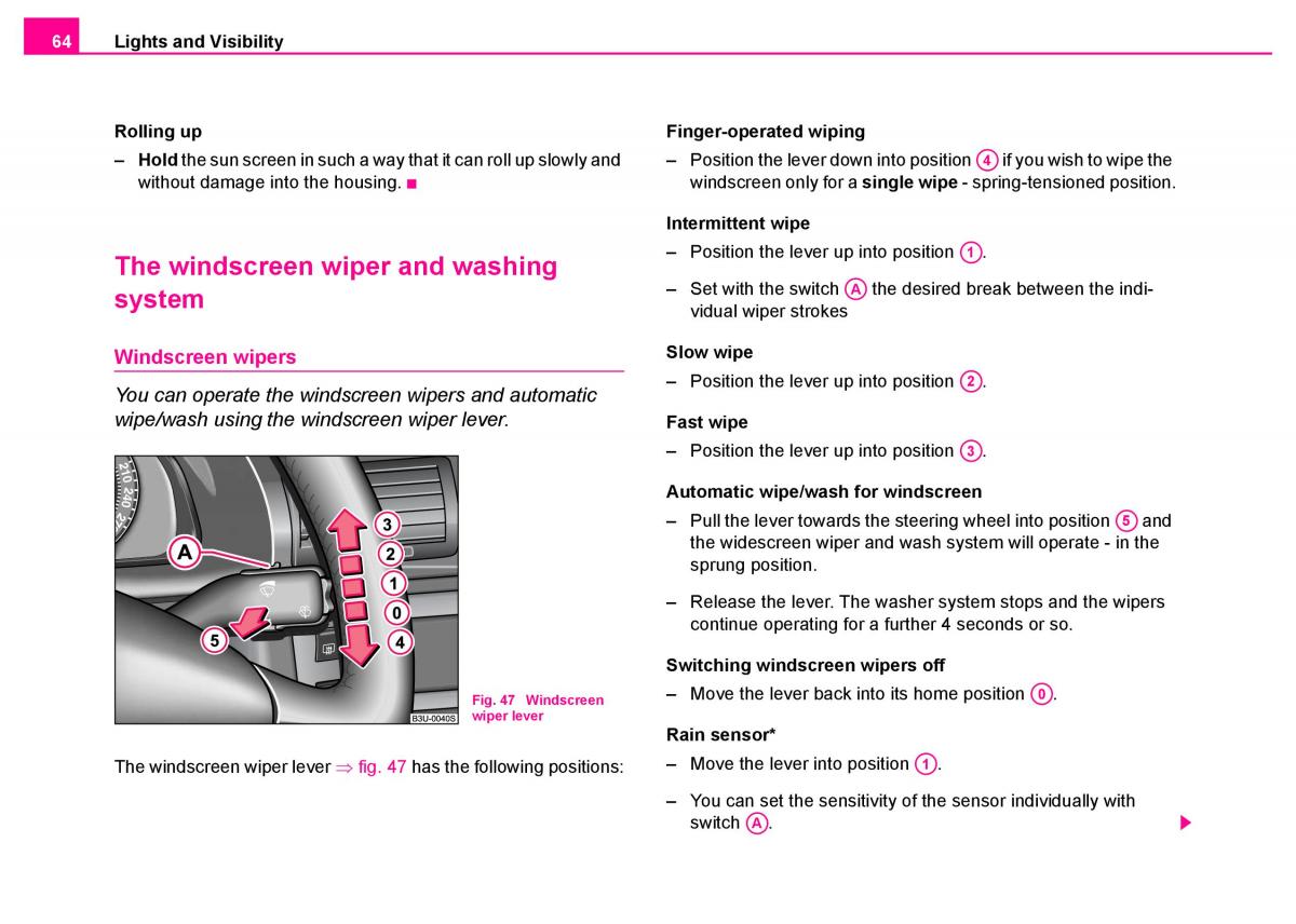 Skoda Superb I 1 owners manual / page 65
