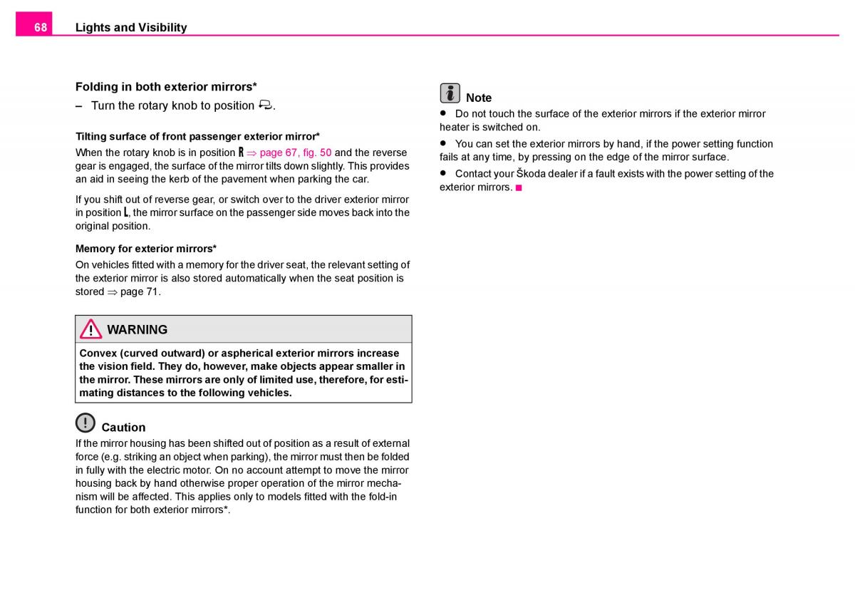 Skoda Superb I 1 owners manual / page 69