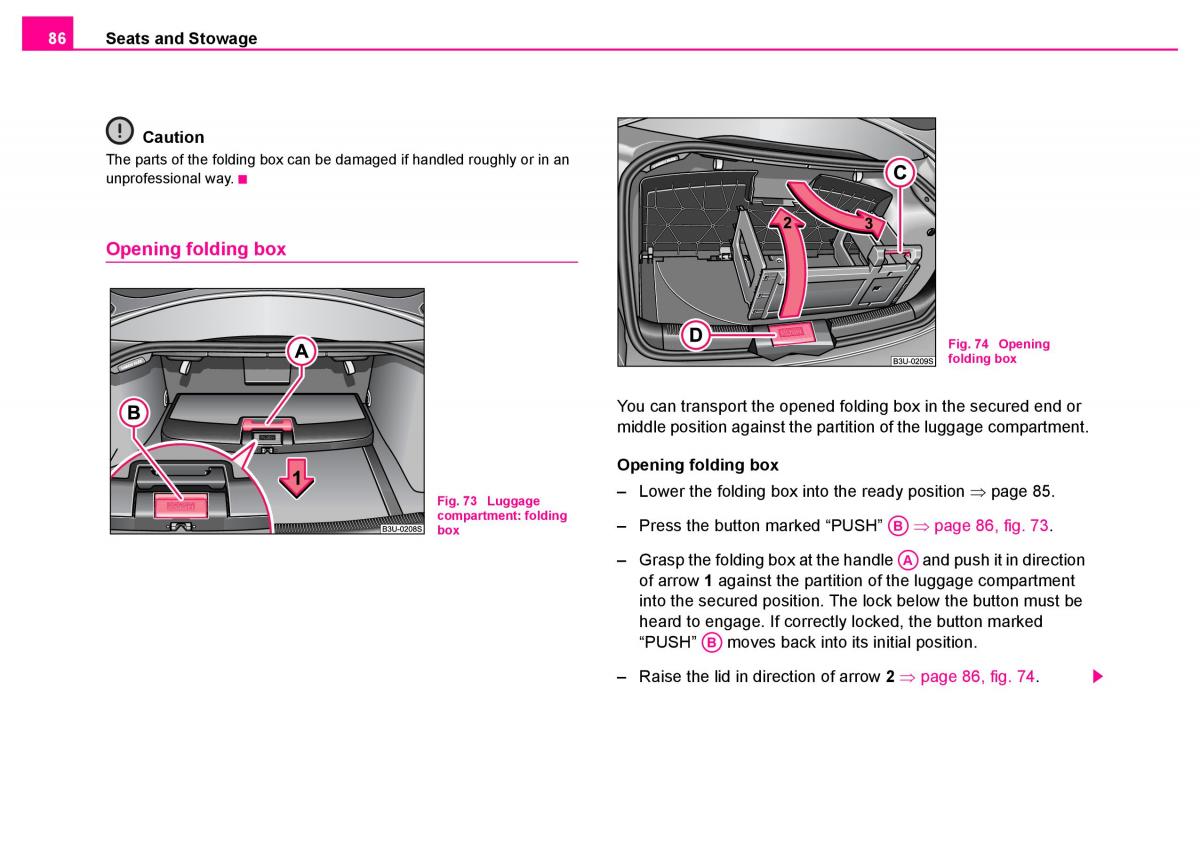 Skoda Superb I 1 owners manual / page 87