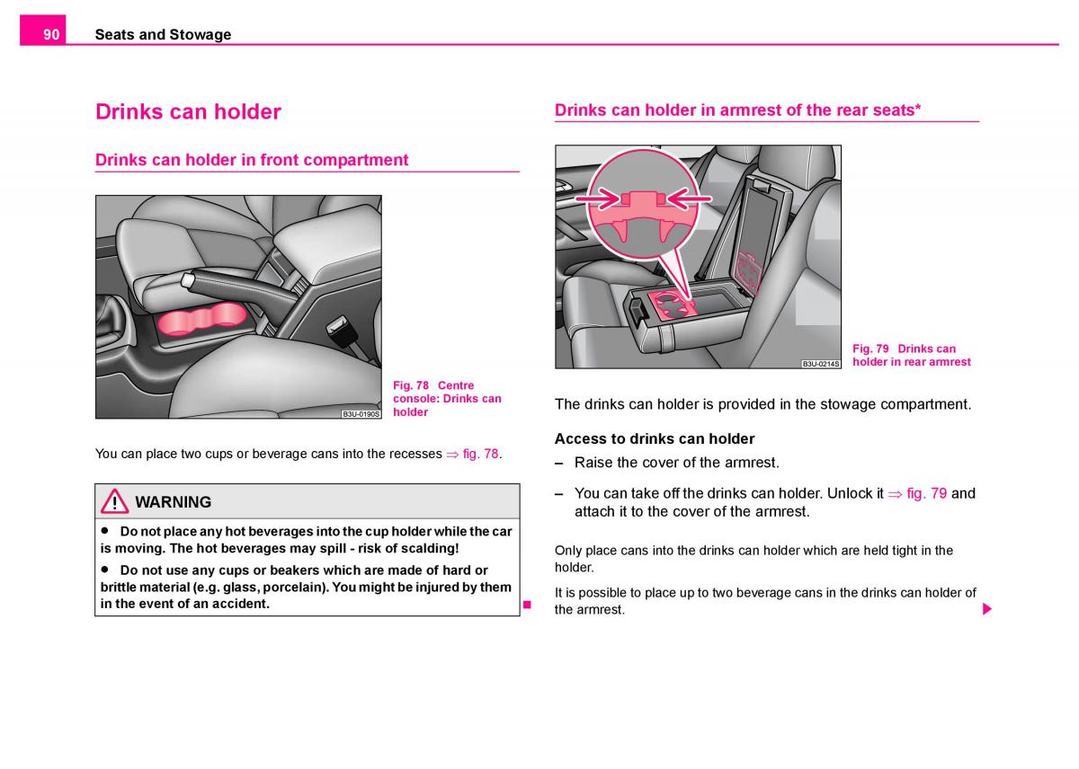 Skoda Superb I 1 owners manual / page 91