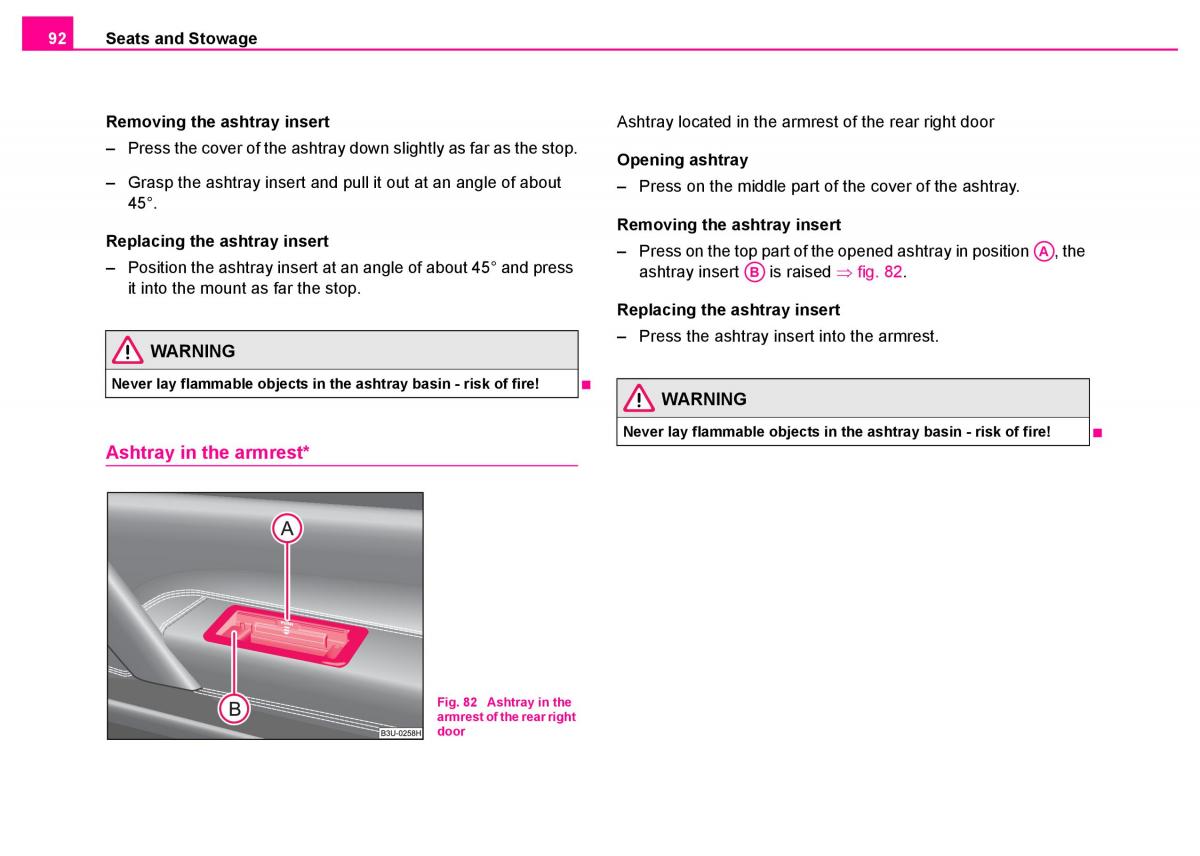 Skoda Superb I 1 owners manual / page 93