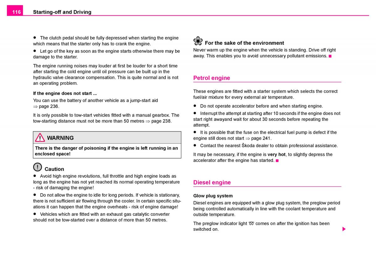 Skoda Superb I 1 owners manual / page 117